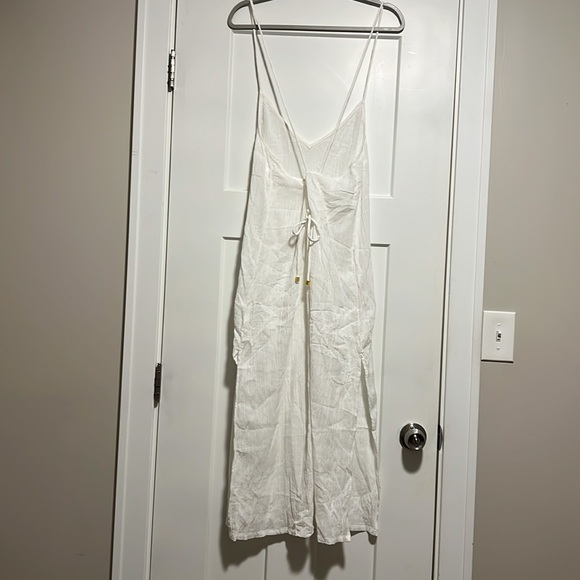 NWT Large White Linen Aerie Swim Coverup Dress - Picture 3 of 6